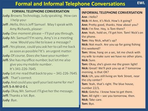 formal-and-informal-telephone-conversations | Learn english words ...