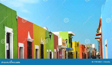 Campeche City in Mexico Colonial Architecture Stock Image - Image of ...