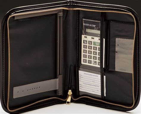 751-RVN-BK Black Zip-Up Vinyl Log Book Cover with Calculator with Updated Trucker Log Chek ...