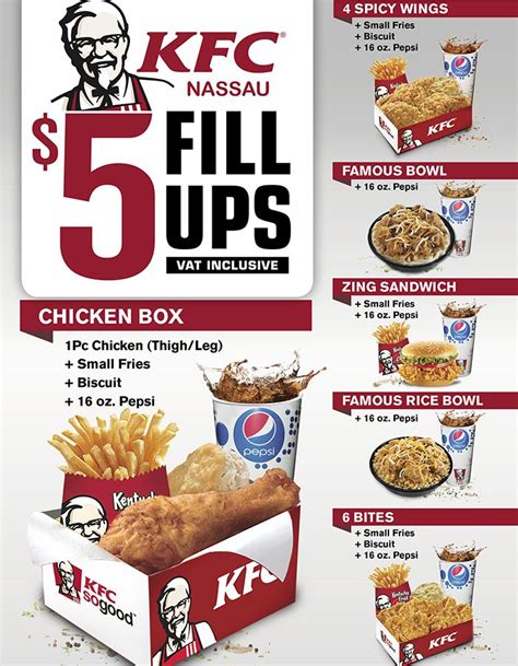 Hungry? Low budget? Stop by KFC Nassau and pick up one of their $5 Fill ...