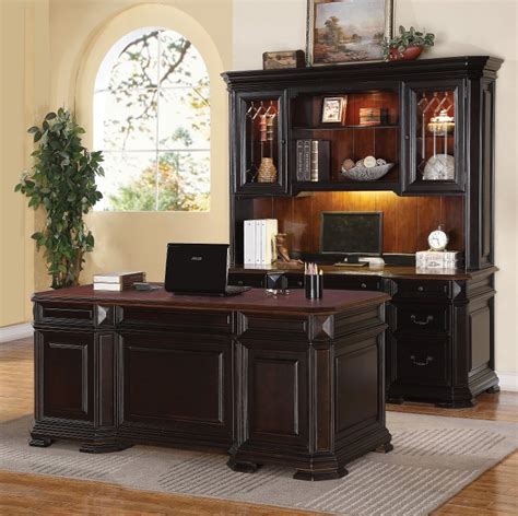 Two Tone Executive Wood Office Desk - Eastchester | RC Willey Furniture Store