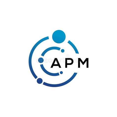 APM Letter Logo Design on Black Background. APM Creative Initials Letter Logo Concept Stock ...