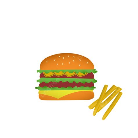 Camada Dupla Big Mac Mais Hambúrguer Batatas Fritas Fast Food Transparente Vector Icon PNG , Big ...