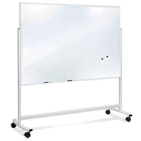 Mobile Glass Dry Erase Board - 6 x 4' H-8534 - Uline