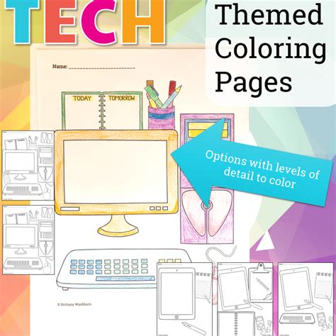 Technology Themed Coloring Pages - Technology Curriculum