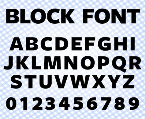 Block font svg Simple font svg Stencil font svg Block font svg | Etsy