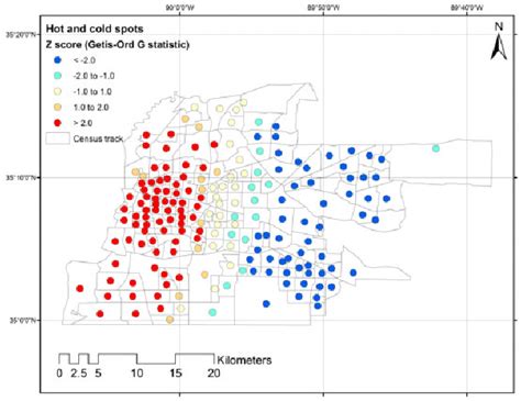 Hot spot analysis using Getis-Ord G* Statistic. | Download Scientific Diagram