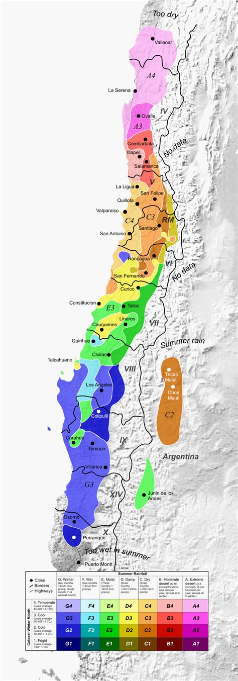 Chile Climate Map