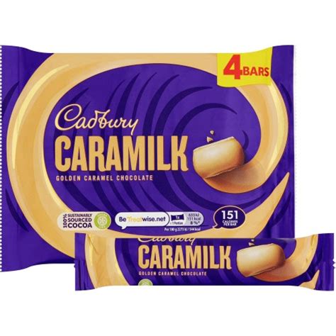 Cadbury Caramilk Golden Caramel Chocolate Bar (4 x 112g) - Compare ...