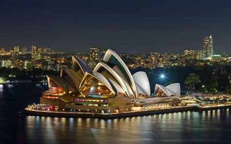 Sydney opera house night HD desktop wallpaper : Widescreen : High ...