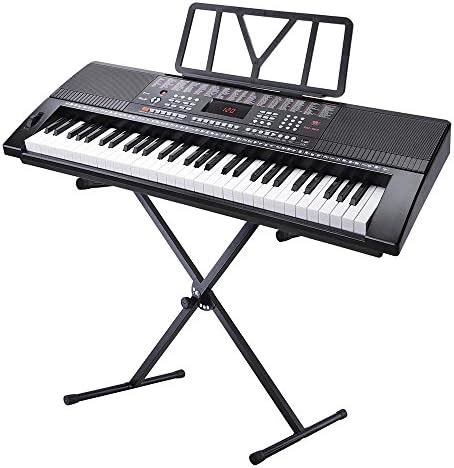 RockJam 61-Key Keyboard Piano Kit With Stand, Bench, Headphones, Note ...