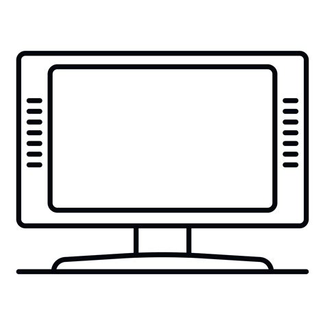 Smart tv icon, outline style 15551233 Vector Art at Vecteezy