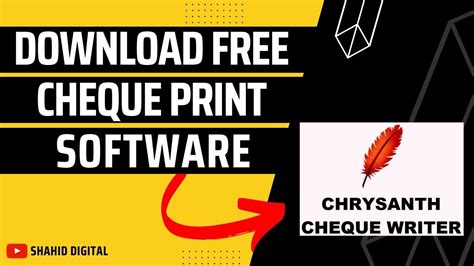 Free Download Cheque Print Software | How To Print Cheque | Chrysanth Cheque Writer [Free] 2023 ...