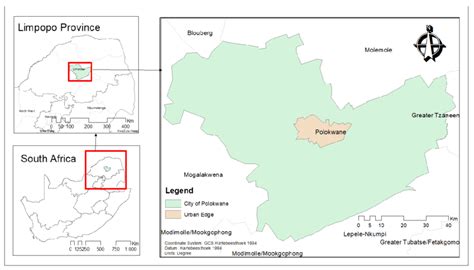 Polokwane intermediate city location map Source: Map drawn by Moffat, 2020 | Download Scientific ...