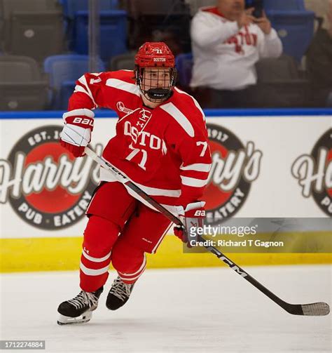 Macklin Celebrini of the Boston University Terriers warms up before a... News Photo - Getty Images