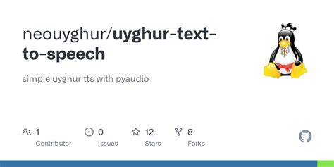 GitHub - neouyghur/uyghur-text-to-speech: simple uyghur tts with pyaudio