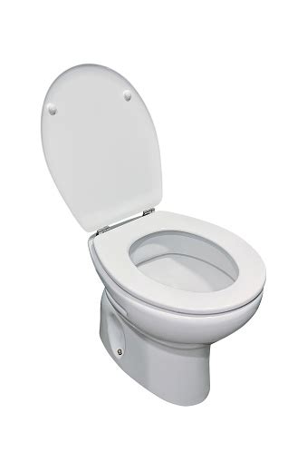 White Toilet With Lid Open Isolated On A White Background Stock Photo ...