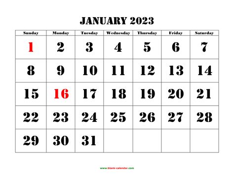 january 2023 calendar free printable calendar - january 2023 printable ...