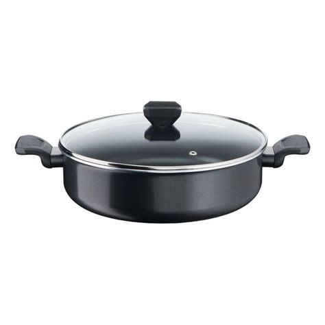 Tefal Simply Clean 28 cm Non-Stick Pan With Lid Black