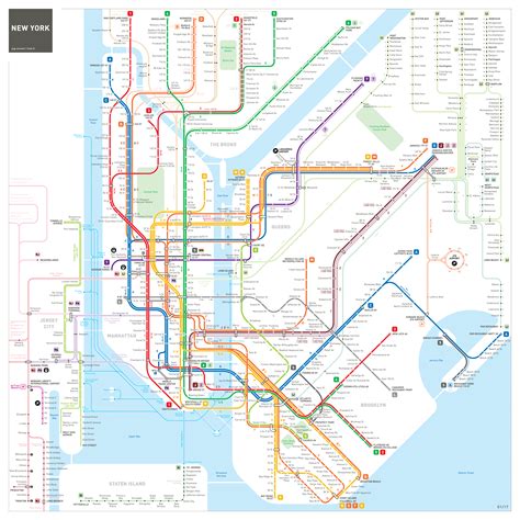 Comprehensive map of the entire New York - Newark - Jersey City transit system - Vivid Maps