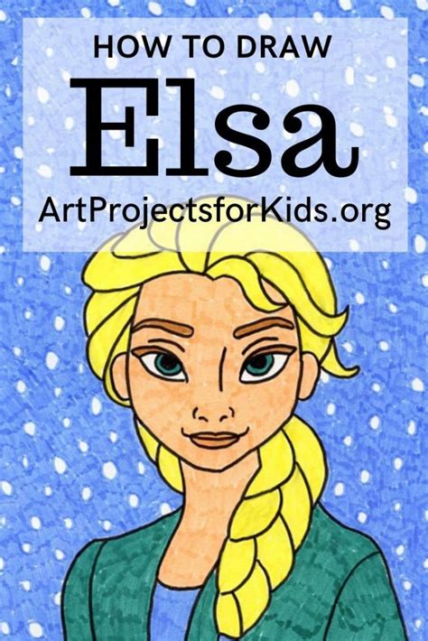 Learn how to draw Elsa with this fun and easy art project for kids. Simple step by step tutorial ...