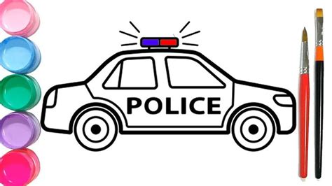 How to Draw a Police Car | Carro de policia, Dibujos de policias, Como dibujar carros