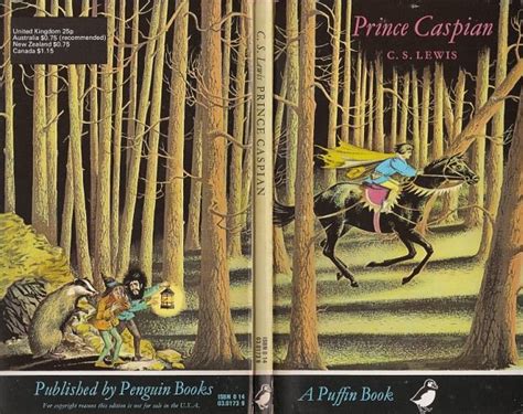 "Prince Caspian" by C.S. Lewis 1959 book cover illustration Pauline Baynes via http://www.eq5 ...