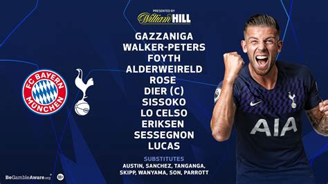 Lineup vs. Bayern Munich : r/coys