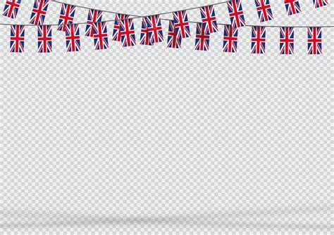 Premium Vector | Bunting Hanging UK British Flag