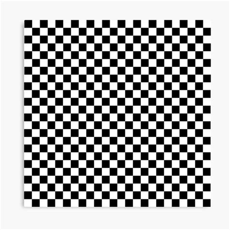 Classic Black and White Check Coloured Pattern - Chequered, Checkered, Checks Canvas Print by ...