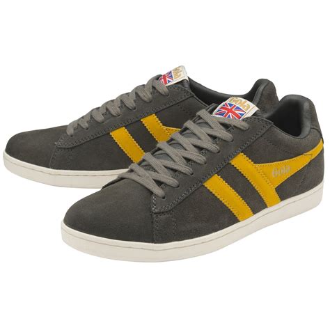 Buy Gola Mens Equipe Suede Ash/Sun sneakers online from golausa.com