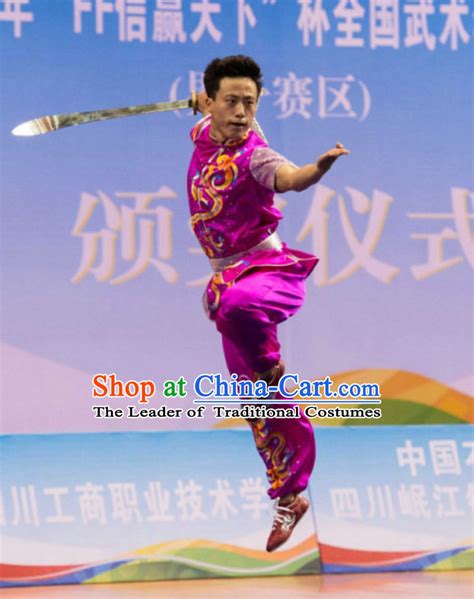 Traditional Chinese Silk Kung Fu Competition Uniform