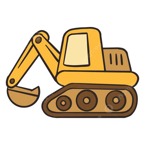 Cartoon Excavator Illustration, Cartoon Clipart, Excavator Clipart, Excavator PNG and Vector ...