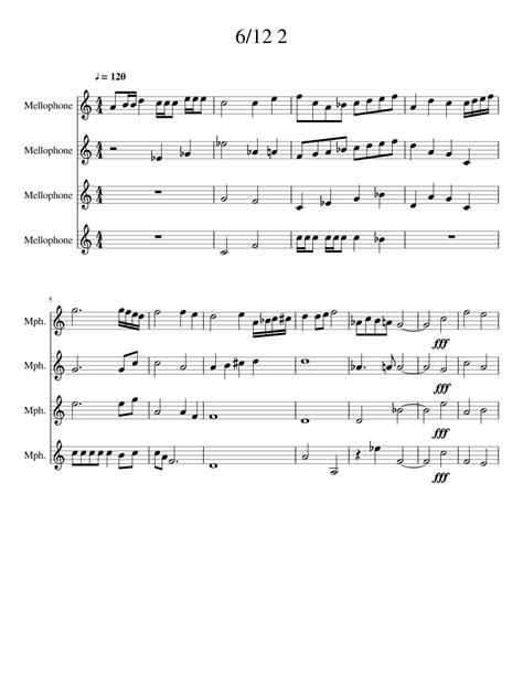 Mellophone DCI warmup / chorale Sheet music for Mellophone (Mixed ...