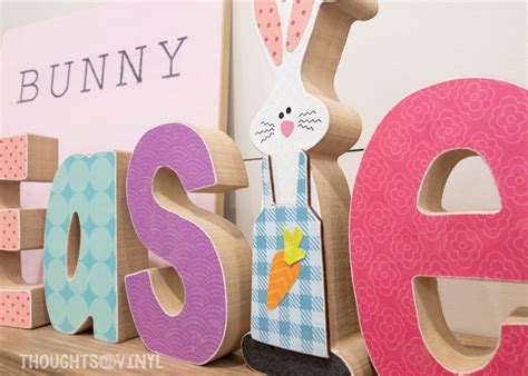 Wooden Easter letters (Bunny)