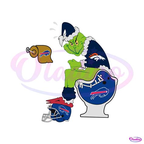 Funny Denver Broncos Grinch Buffalo Bills SVG