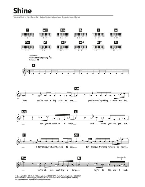 Back For Good Sheet Music Take That Piano Chords/Lyrics ...