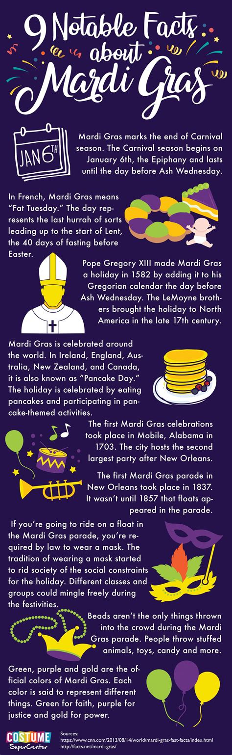 9 Facts About Mardi Gras | Costume Supercenter Blog | Mardi gras facts, Mardi gras, Mardi gras ...