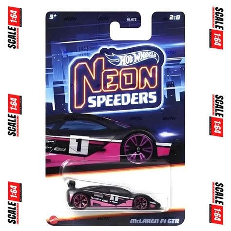 Hot Wheels - 1:64 - McLaren F1 GTR - Neon Speeders 2024 Mix 2 – Scale164