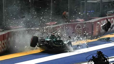 Lance Stroll: Formula One driver suffers huge crash during Singapore GP qualifying | CNN