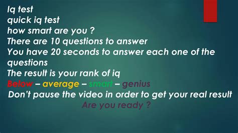 SOLUTION: Iq test for genius student - Studypool