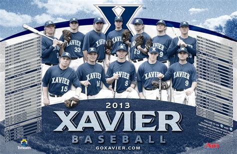 2013 Xavier Baseball Poster | Baseball posters, Baseball, Xavier university