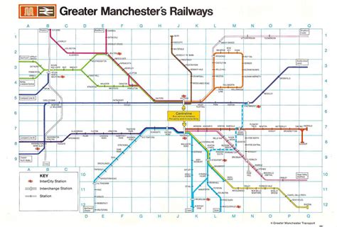 Greater Manchester local train & metrolink network maps