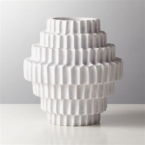 white textured vases | CB2