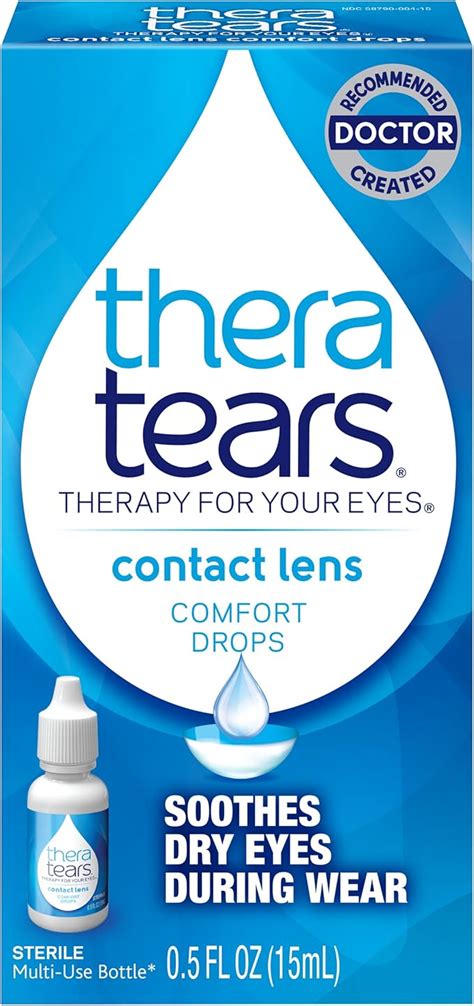 Amazon.com: TheraTears Eye Drops for Contacts, Contact Lens Rewetting ...