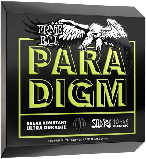 Ernie Ball Paradigm Regular Slinky Electric Guitar Strings, 10-46 Gauge ...