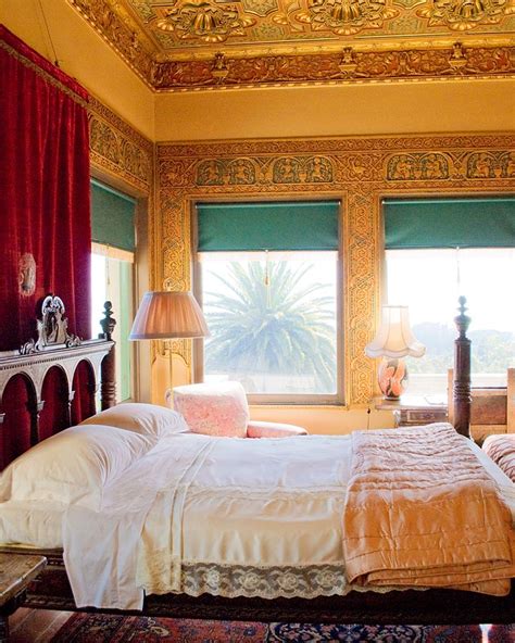 Guest room at Hearst Castle | Hearst castle, Hearst castle california, Bungalow bedroom