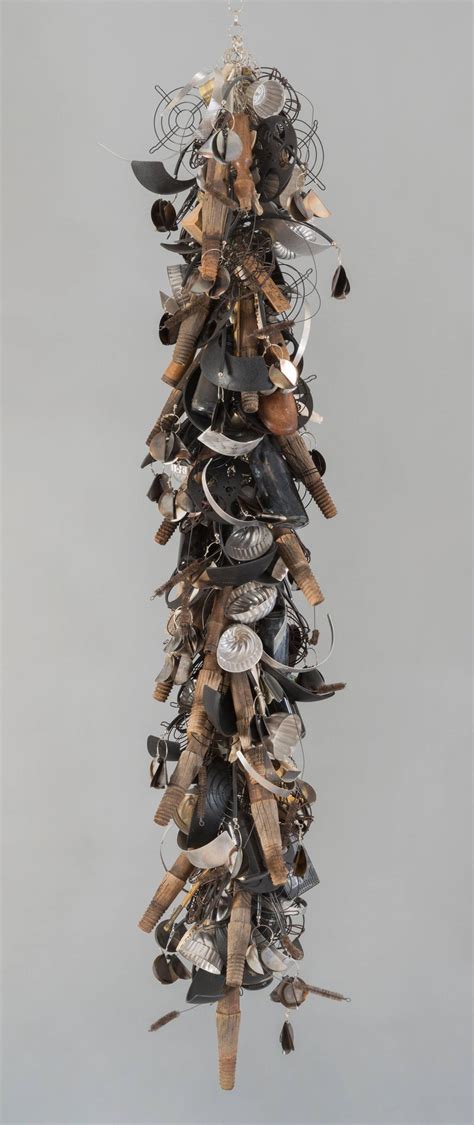 John Garrett - "Experience", Mixed Media Wall Sculpture with Metal, Glass, Plastic, and Wood ...