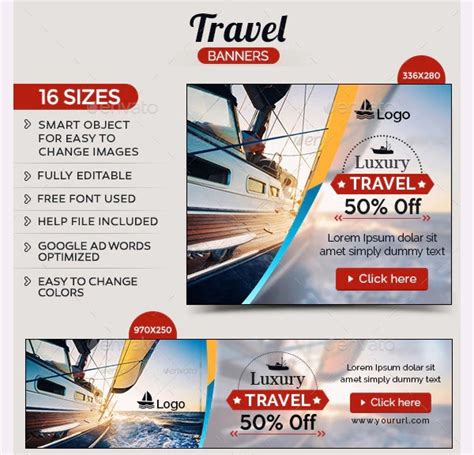 Travel Banner - 15+ Examples, Illustrator, Pages, Photoshop