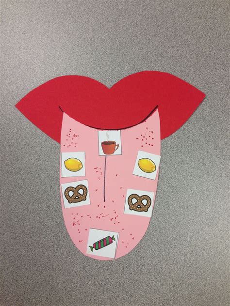 Five Senses Craft - Sense of Taste Tongue Map visit www.letsgetreadyforkindergarten.com | Let's ...